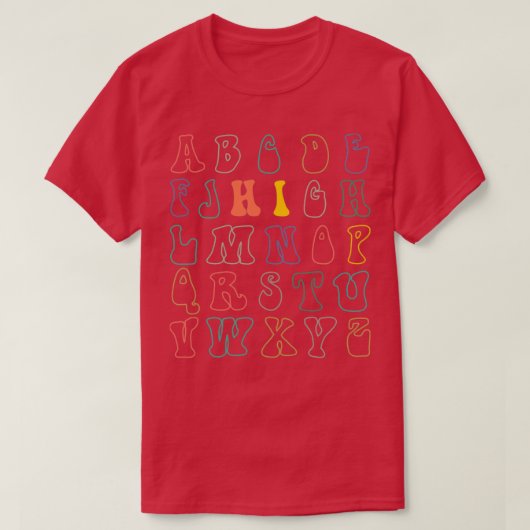 Hi Alphabet Terug naar schoolleraren Funny Pre K K T-shirt (Design voorkant)