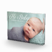 Hi Baby Chic Geboorteaankondiging Keepsake Fotoblokken (Rechts)