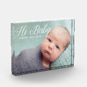 Hi Baby Chic Geboorteaankondiging Keepsake Fotoblokken (Links)