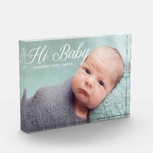 Hi Baby Chic Geboorteaankondiging Keepsake Fotoblokken (Links)