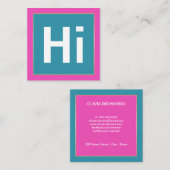 Hi BOLD COLORS | VISITEKAARTJES (Voorkant / Achterkant)