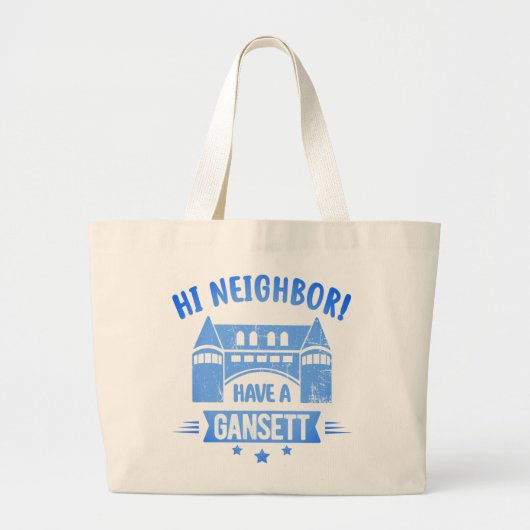 Hi-Buren hebben een Gansett Retro Style Cft Grote Tote Bag (Voorkant)
