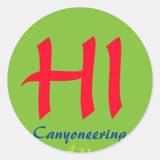 HI canyoneering sticker (Voorkant)