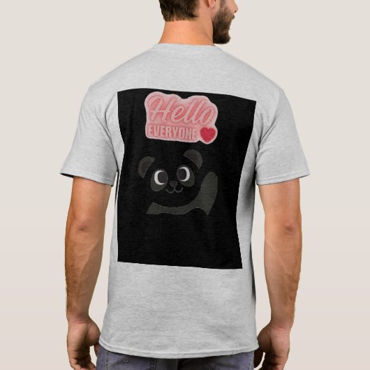 Hi Cute Cat T-Shirt (Achterkant)