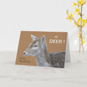 Hi Deer Verjaardag Wenskaart Kaart (Gele Bloem)