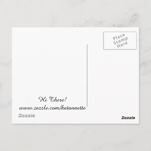 Hi Er Doggy Briefkaart (Achterkant)