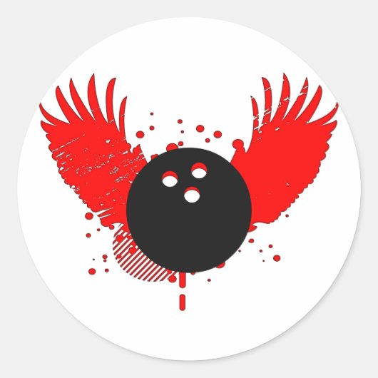 hi-fi bowling ronde sticker (Voorkant)