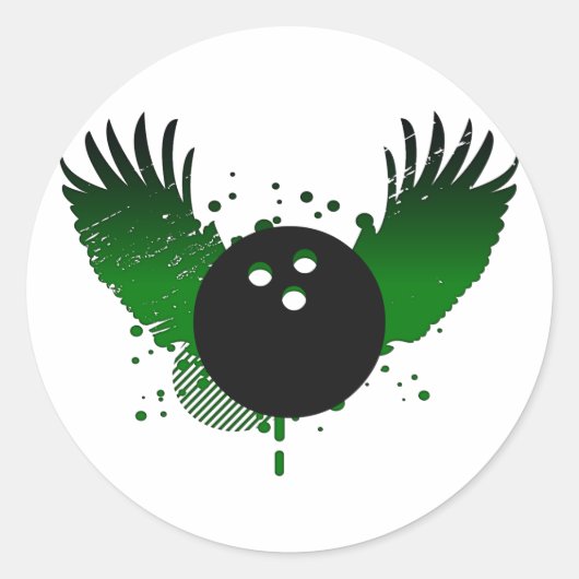 hi-fi bowling ronde sticker (Voorkant)