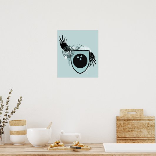 hi-fi bowlingcrest poster (Keuken)