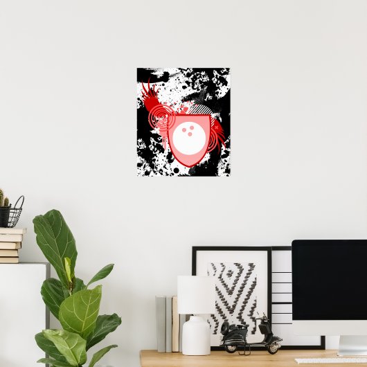 hi-fi bowlingcrest poster (Thuiskantoor)