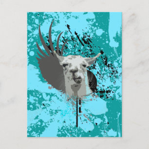 hi-fi llama. briefkaart