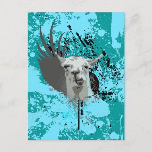 hi-fi llama. briefkaart (Voorkant)