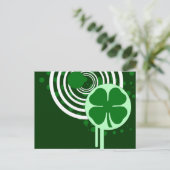 hi-fi shamrock bubbles briefkaart (Staand voorkant)