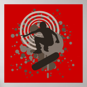 hi-fi skateboarden : luchtbellen : poster