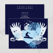 hi-fi sneeuwboarder kaart (Voorkant / Achterkant)