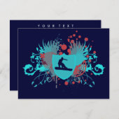 hi-fi sneeuwboarder kaart (Voorkant / Achterkant)