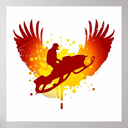 hi-fi sneeuwscooter poster (Voorkant)