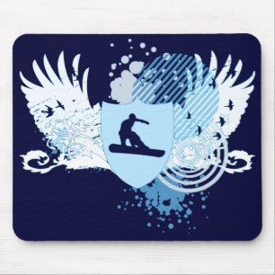 hi-fi snowboarding. in het blauw getraceerd. muismat