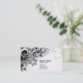 hi-fi zwart-wit visitekaartje (Staand voorkant)