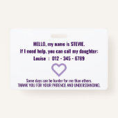 Hi Fibromyalgie Patience PVC Badge (Achterkant)