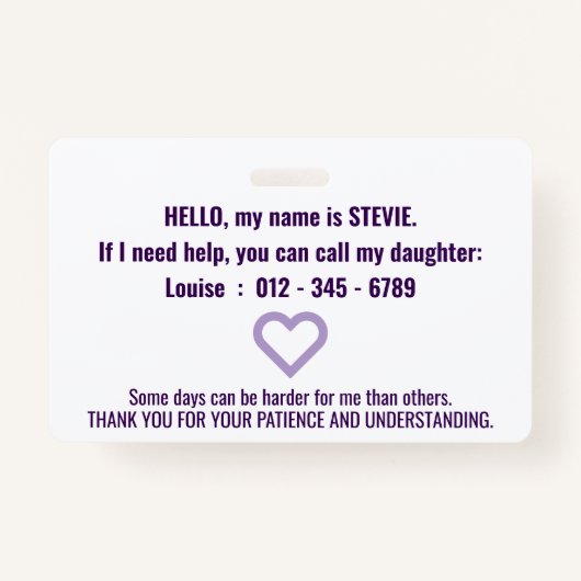 Hi Fibromyalgie Patience PVC Badge (Achterkant)