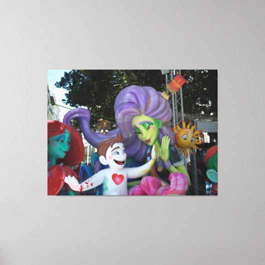 Hi Five Beeldhouwwerk Canvas Afdruk (Voorkant)