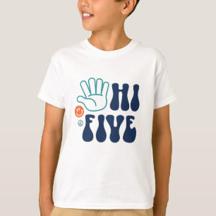 Hi Five! Retro Streep 5e Verjaardag T-shirt