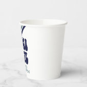 HI FIVE Retro Streep blauwe Papieren Bekers (Links)