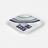 HI FIVE Retro streep Papieren Bordje (Gebogen)