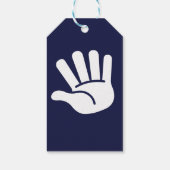 Hi Five Retro Strepen verjaardag Cadeaulabel (Achterkant)