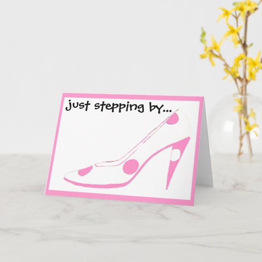 Hi Girlfriends Pink Shoes Kaart (Gele Bloem)