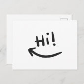 Hi glimlachen briefkaart (Voorkant / Achterkant)