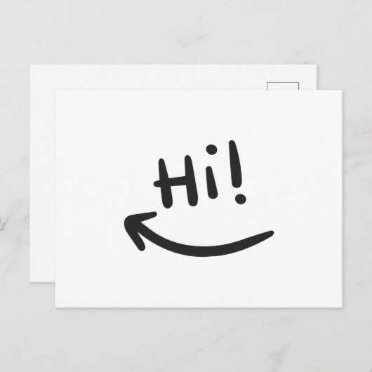 Hi glimlachen briefkaart (Voorkant / Achterkant)