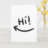 Hi glimlachen kaart (Gele Bloem)