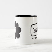 Hi Hallo (Hi Hallo Greetings) Tweekleurige Koffiemok (Center)