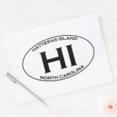 HI - Hatteras Island Ovale Logo Sticker (Envelop)