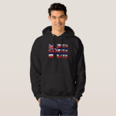 HI Hawaii Islands Hawaiian Flag Beach Hoodie (Voorkant volledig)