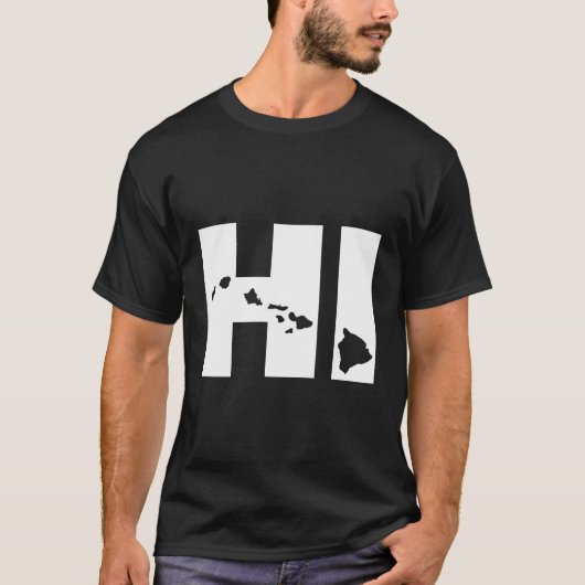 Hi Hawaii kaart T-shirt (Voorkant)
