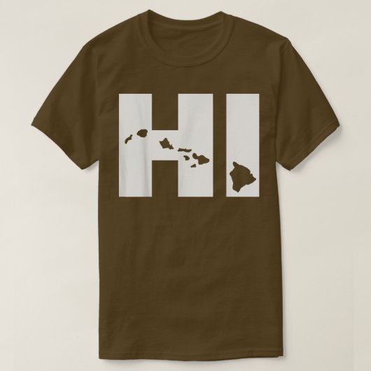 Hi Hawaii Map 1498 T-shirt (Design voorkant)
