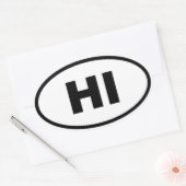 HI Hawaii Ovale Sticker (Envelop)