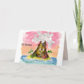 Hi Hottie -I Lava You Volcano Valentine Card Feestdagen Kaart (Voorkant)