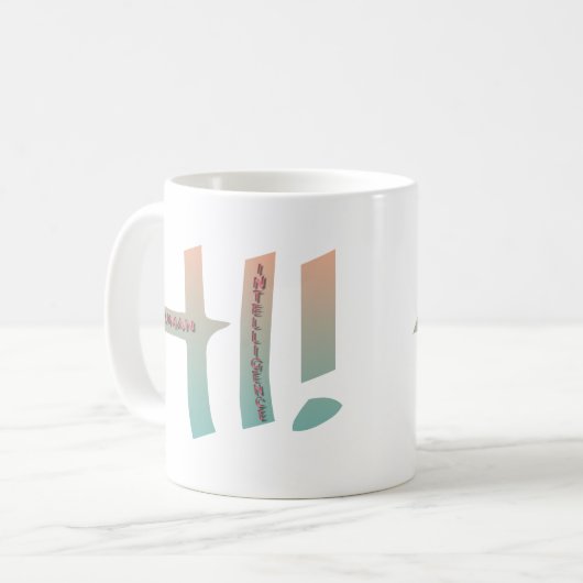 Hi! Human intelligence Koffiemok (Voorkant links)