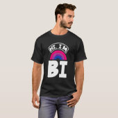 Hi I'm Bi Funny Bi Pride Flag Bisexual T-shirt (Voorkant volledig)