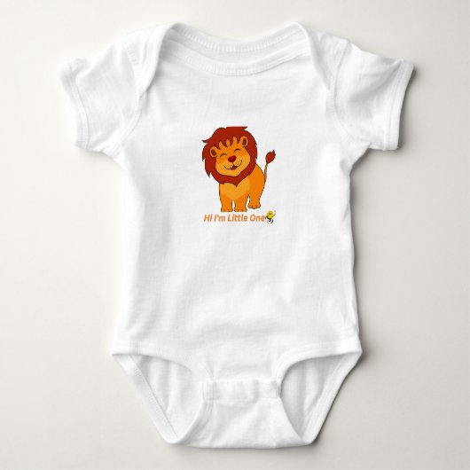 Hi I'm Little One – Cute Baby Lion Kids Romper (Voorkant)
