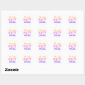 HI IM NEW HIER BABY RONDE STICKER (Vel)