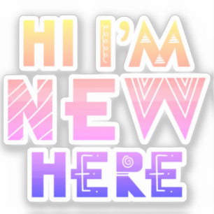 HI IM NEW HIER BABY STICKER