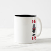 "Hi, IQ " Cuer Mug Tweekleurige Koffiemok (Voorkant rechts)