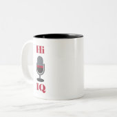 "Hi, IQ " Cuer Mug Tweekleurige Koffiemok (Voorkant links)