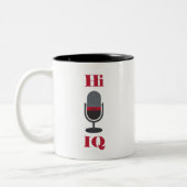 "Hi, IQ " Cuer Mug Tweekleurige Koffiemok (Links)