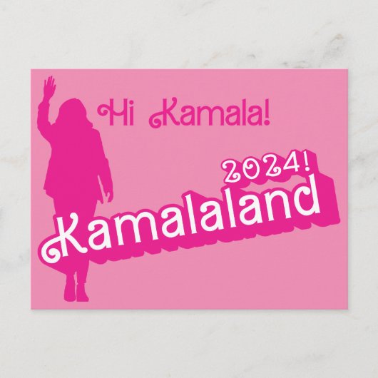 "Hi Kamala" – Briefkaart (tagline B) (Voorkant)
